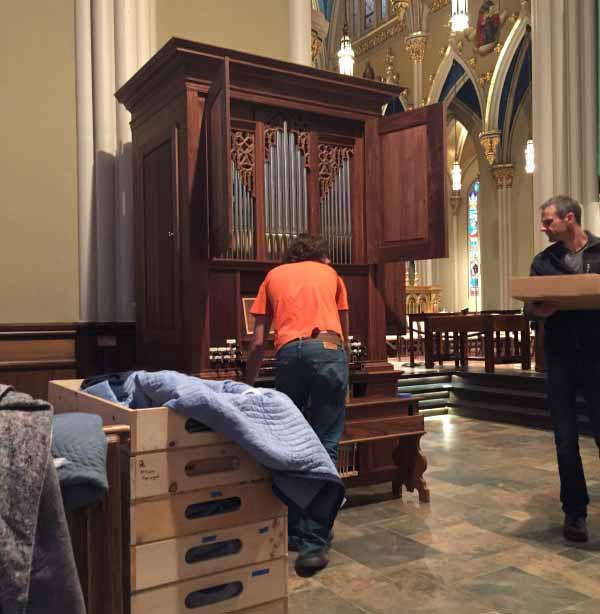 Fritts loans Notre Dame a fourth organ for use in the basilica once the Holtkamp is removed.