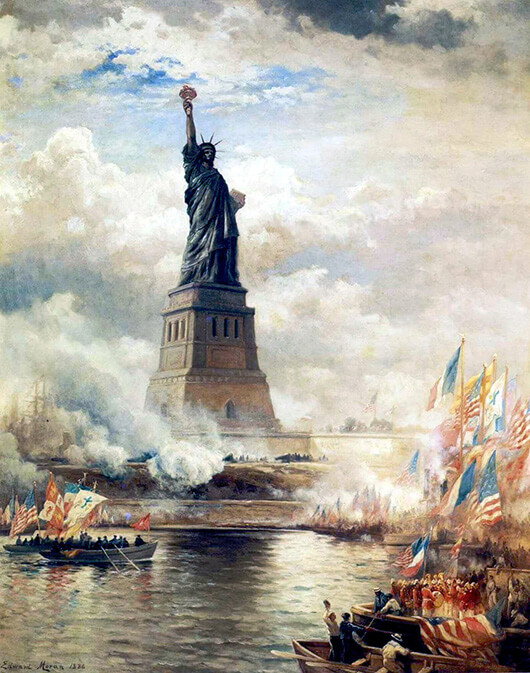 Edward Moran, The Unveiling of the Statue Of Liberty, Enlightening the World, 1886