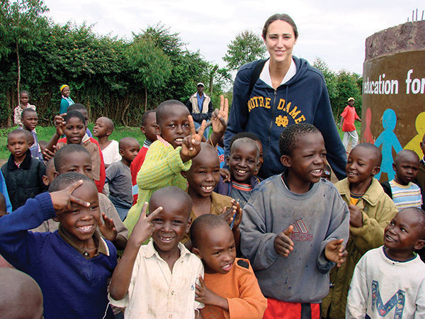 Ruth Riley ’01 helped arrange the 2015 student-athlete experience in South Africa and, as an MBA student at the time, went along on the trip.