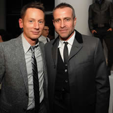 GQ editor Jim Nelson with designer Thom Browne/Getty Images