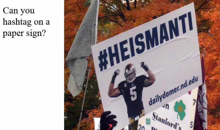 Poster from ESPN College GameDay on October 13, 2012
