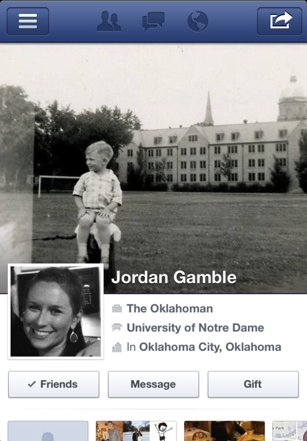 Jordan Gamble's Facebook