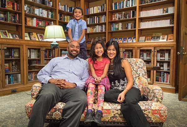 Jelani and Tessa McEwen have had to talk with their children, Quest, 5, and Via, 8, about the dangers facing minorities in America, hoping to comfort, warn and protect them. photo: Barbara Johnston
