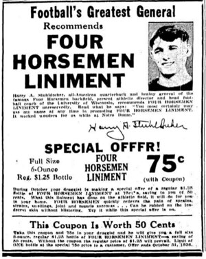 Four Horsemen Liniment Sb Tribune