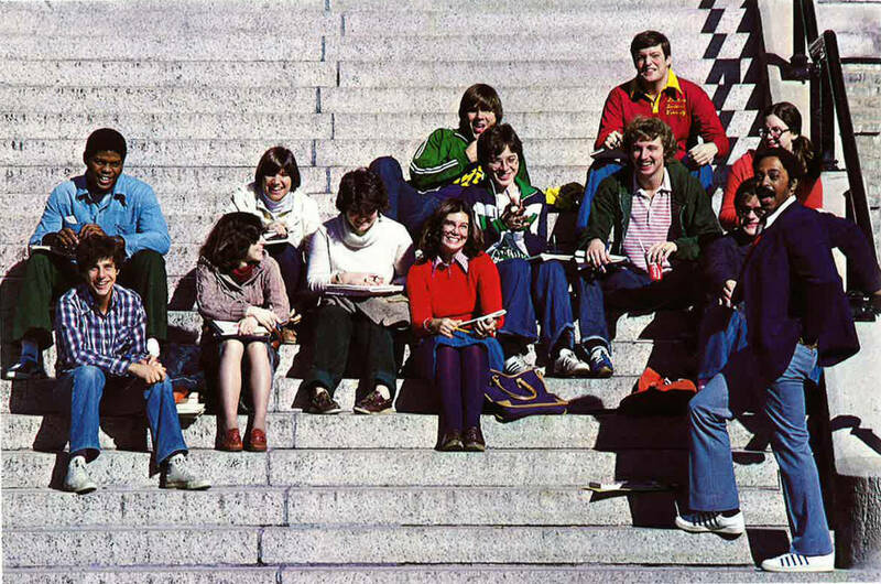 Students On Steps