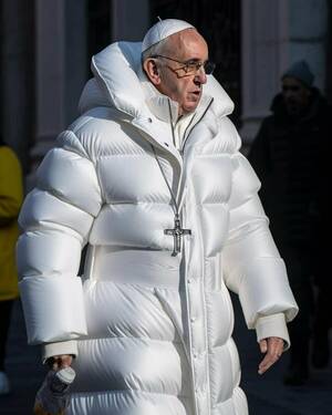 Pope In Puffy Parka