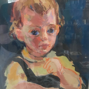 A painting by Bernard Cullen of his young son Paul.