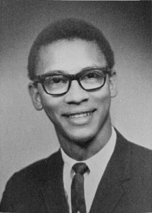 Francis X. Taylor's yearbook photo from his 1970 Notre Dame graduation year.