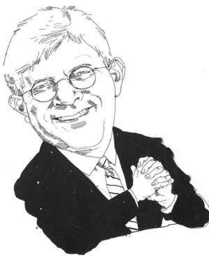 An illustration of talk-show host Phil Donahue